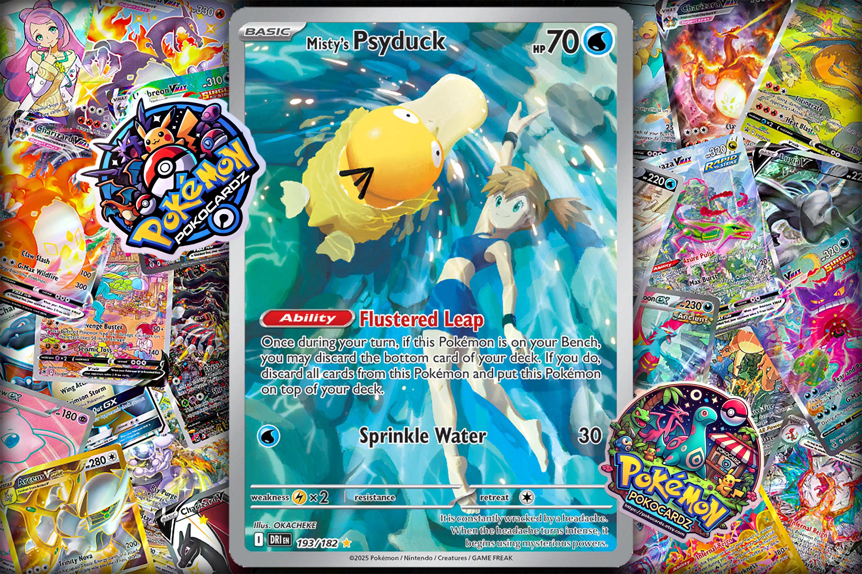 Misty's Psyduck · Destined Rivals (DRI) #193 Proxy Card - Etsy