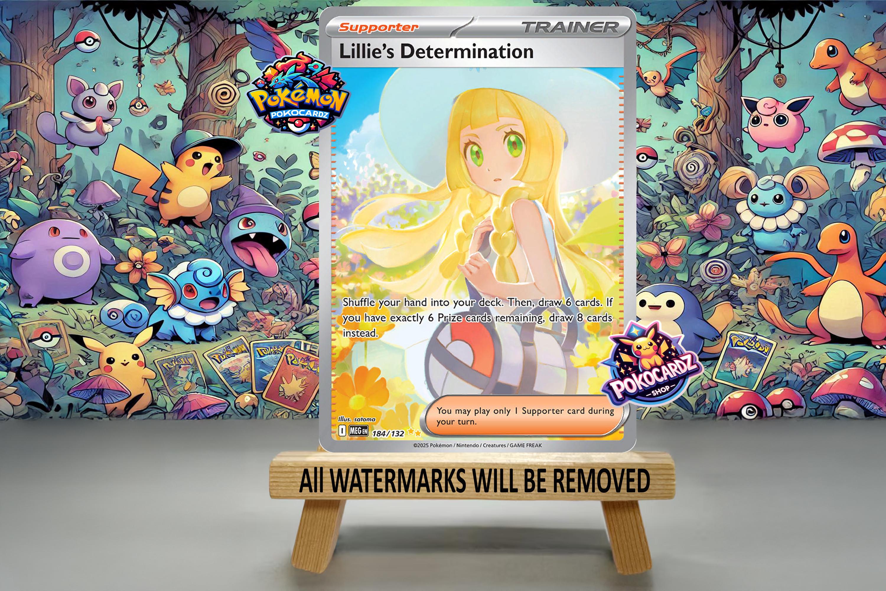Lillie's Determination · Mega Evolution (MEG) #184 Proxy Card - Etsy