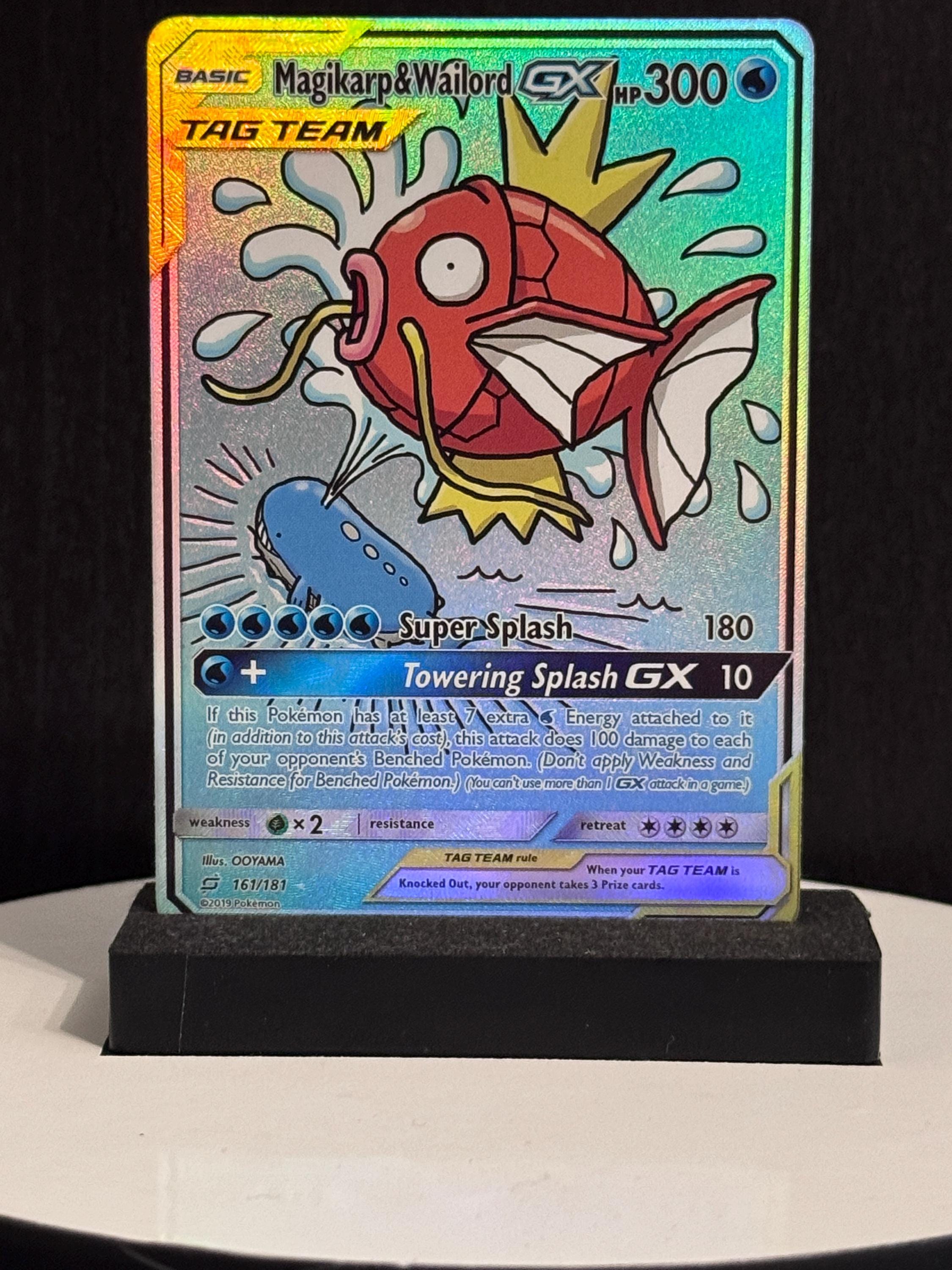 Textured ·magikarp & Wailord-gx · Team up (TEU) #161 Custom Card