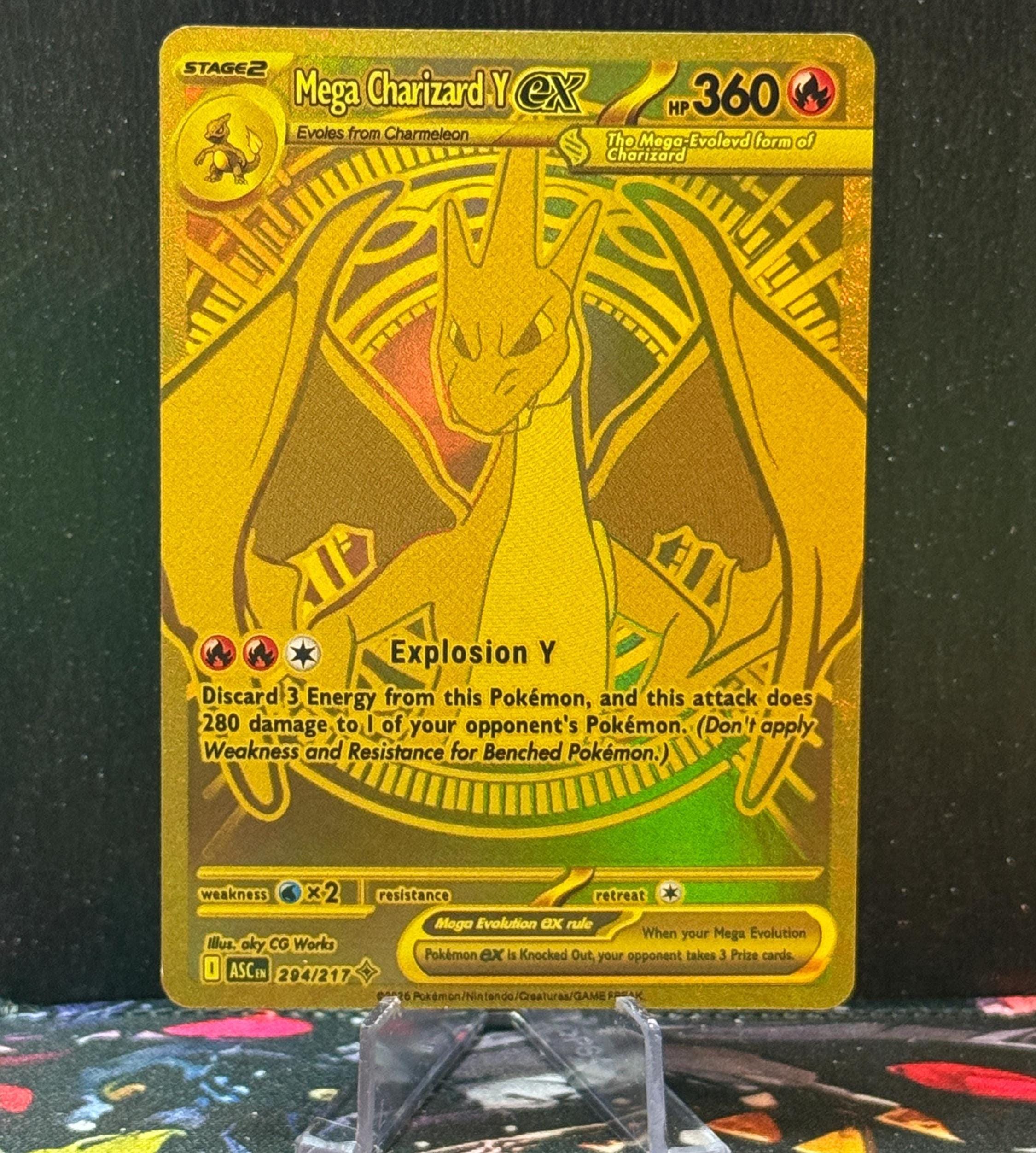 Gold mega charizard - Etsy 日本
