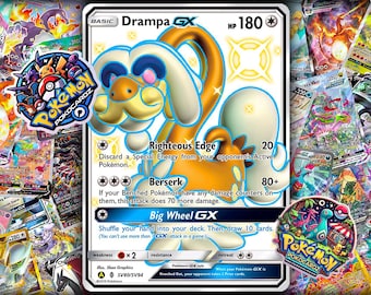 shiny drampa pokemon card Drampa GX SV80/SV94 Shiny Ultra Rare Hidden Fates Pokemon Card Near Mi main image 1