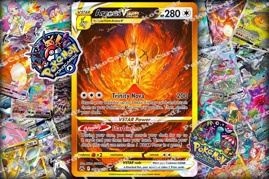 ポケモンカードゲーム　アルセウスVstar ArceusGG60/GG70 Amazon.com: Pokemon - Arceus VSTAR GG70/GG70 - Crown Zenith