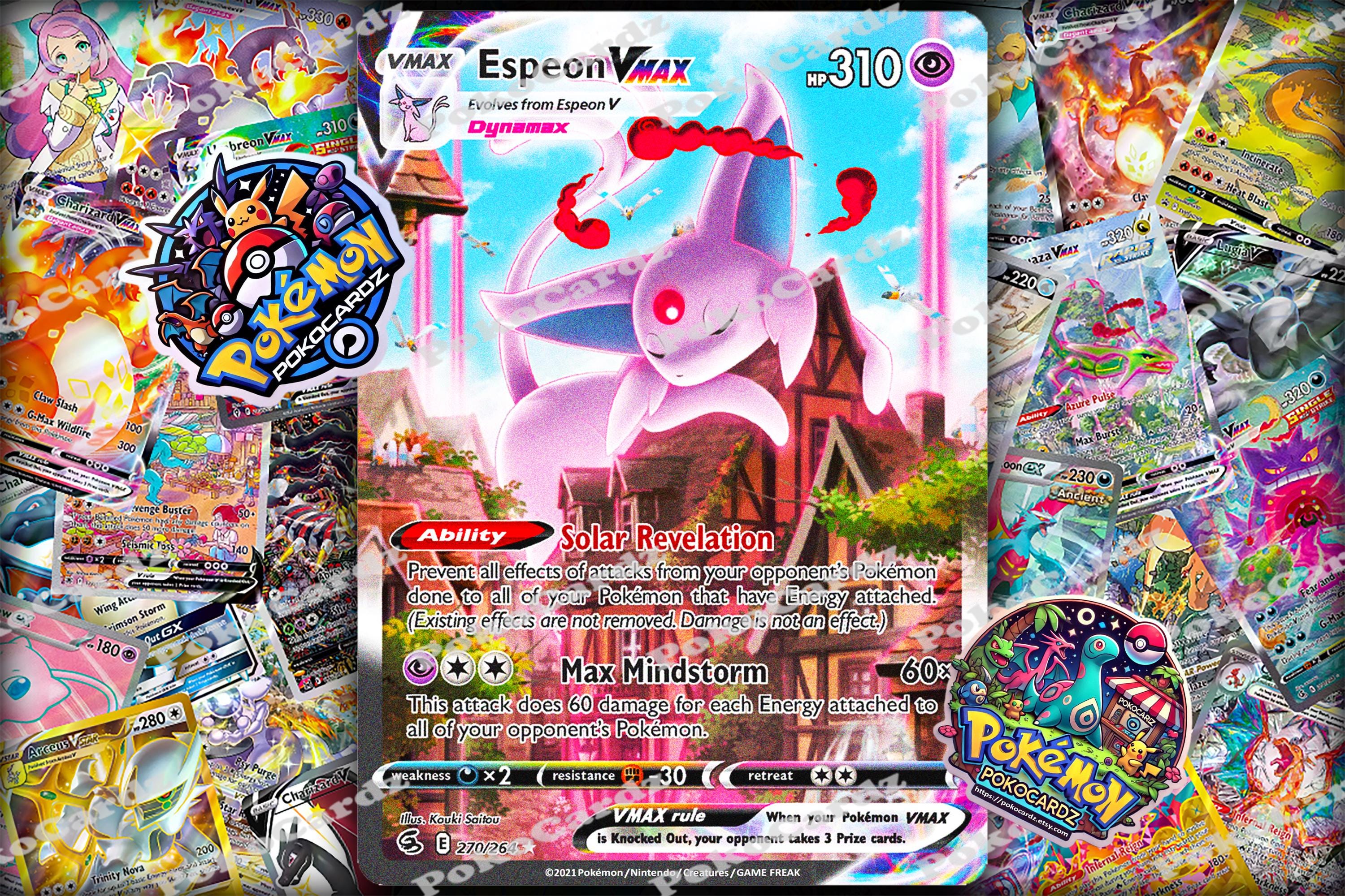 Pokemon Espeon VMAX 270/264 Alt Art Fusion Strike Secret