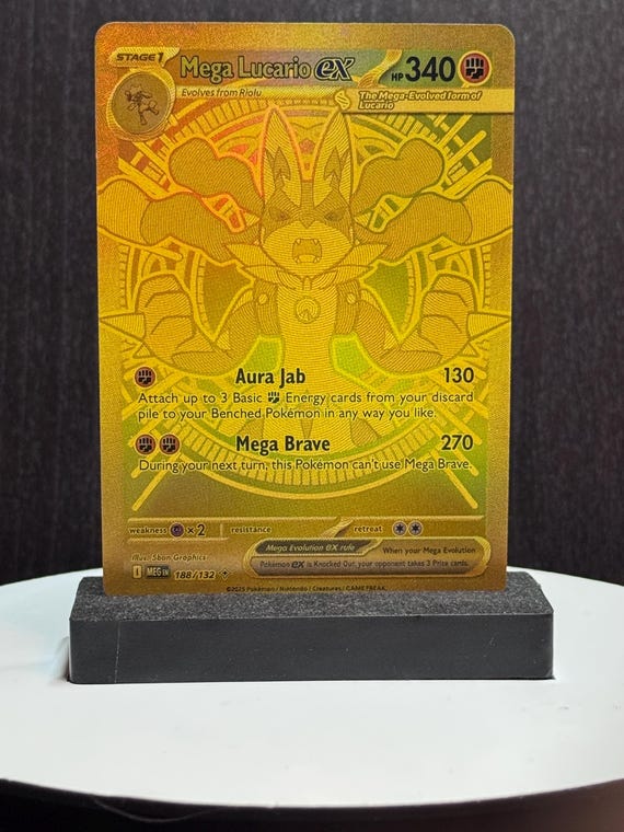 gold mega lucario pokemon card Pokmon Graded card: EX Hyper Rare 188/132 ACE 10  Beck's Collects Trading Store A collectible Pokmon TCG item perfect for collectors PSA 10 Mega Lucario ex
