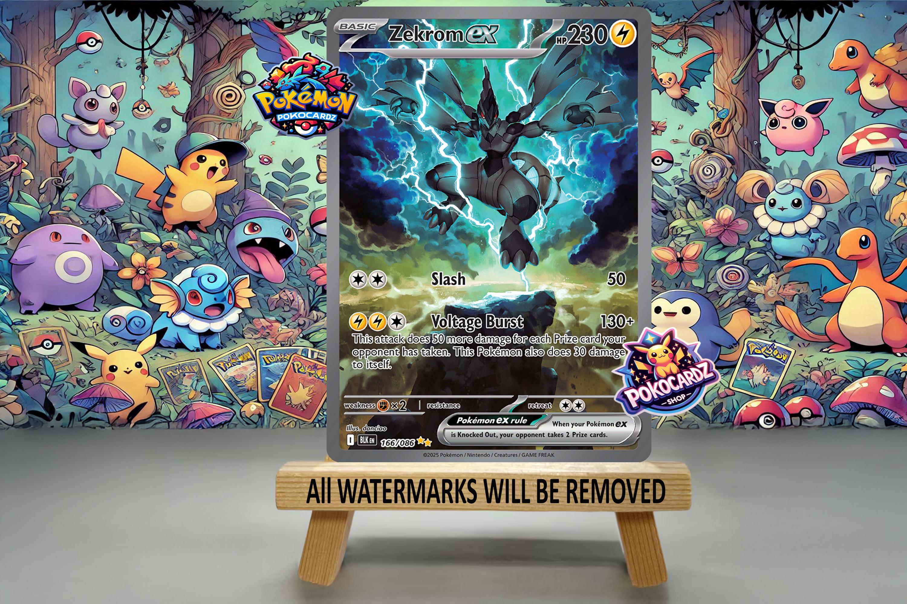 Zekrom Ex · Black Bolt (BLK) #166 Proxy Card - Etsy