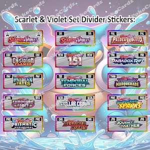 Conjunto de adesivos de vinil divisor Scarlet & Violet