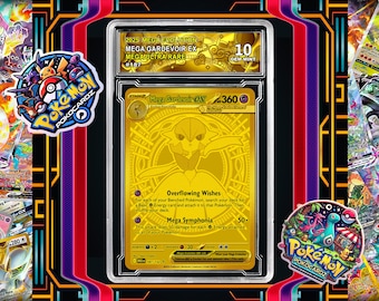 Mega Gardevoir ex · Mega Evolution (MEG) #187 Proxy Card + Grading Slab + Custom Label-(Full Holographic)