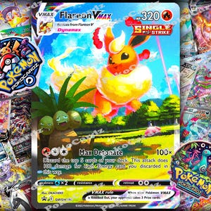Flareon VMAX · Sword & Shield-promo's #SWSH180 Proxykaart Full Holo
