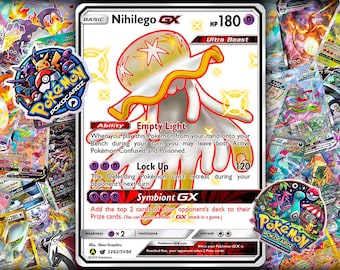 nihilego gx pokemon card price SM-4 Crimson Invasion Card: - 49/111 - Ultra Rare GX is Knocked Out Nihilego GX (secret) Holo SM