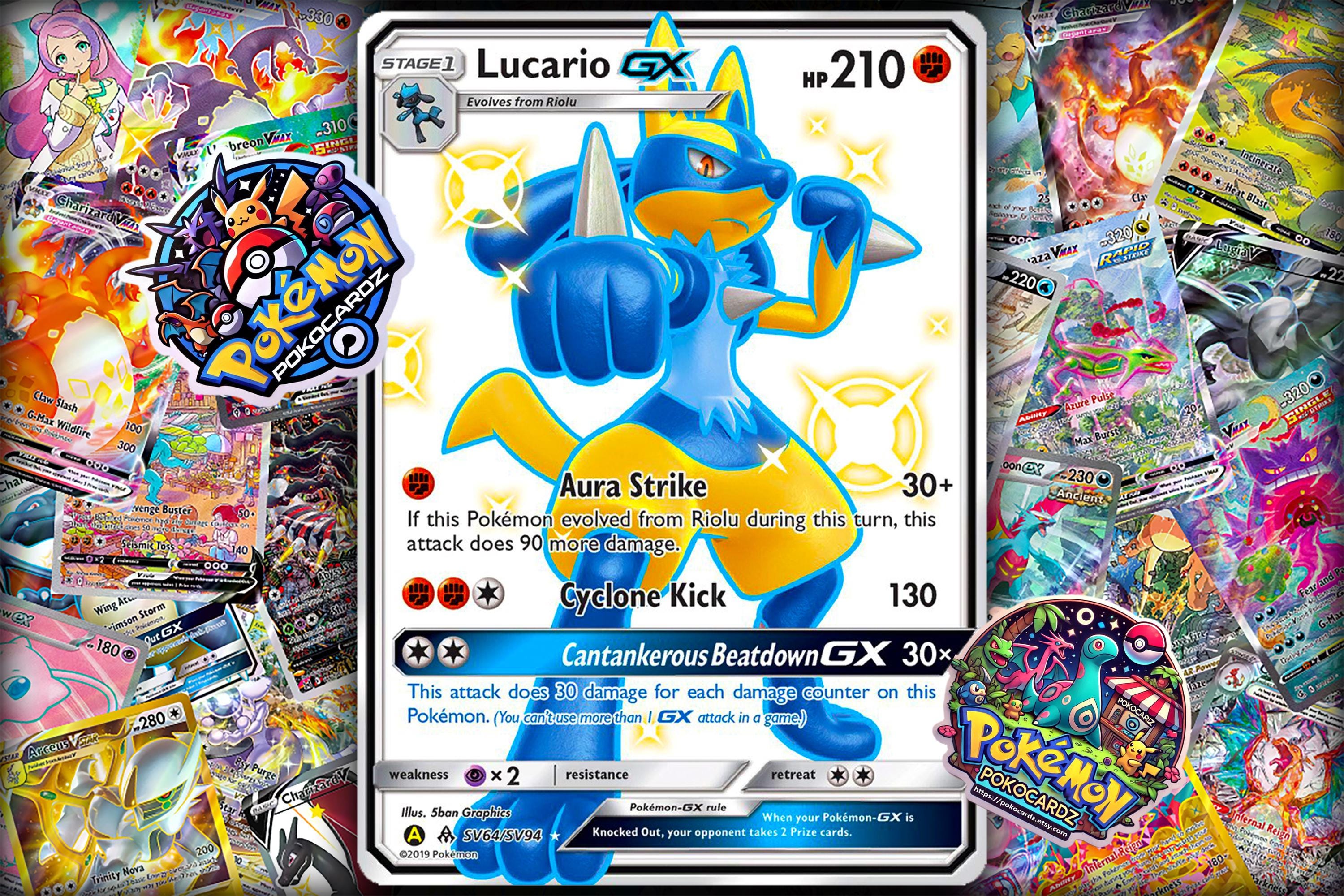 what to do with extra pokemon cards Shiny Lucario 174/091