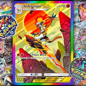 Infernape EX #197 - Space-Time Smackdown - Pokémon Pocket - Proxy Karte
