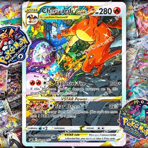 Glurak VSTAR · Schwert & Schild Promos #SWSH262 Proxy Karte Full Holo