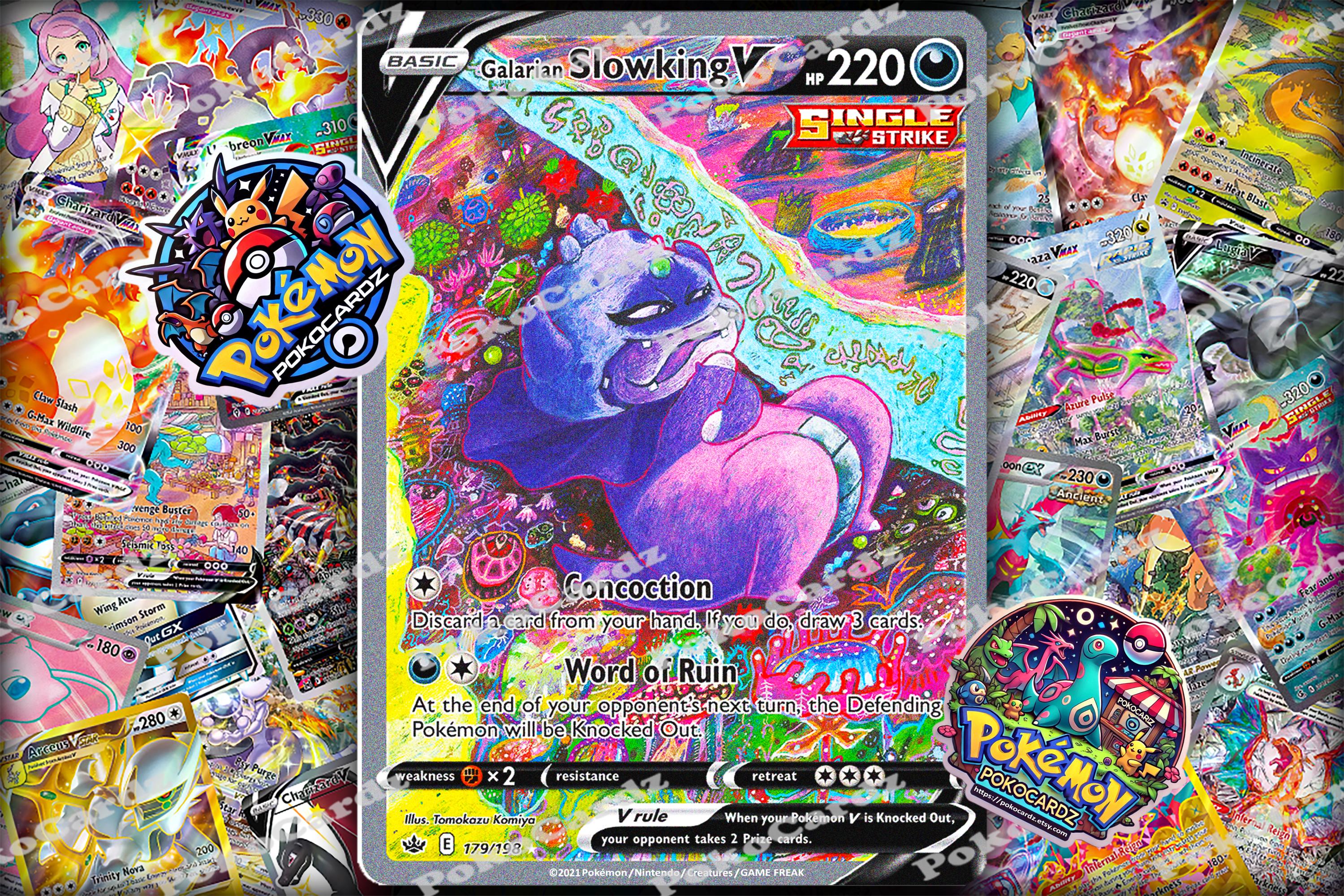 Galarian Slowking V  Chilling Reign (CRE) #179 Proxy Card - Etsy Canada