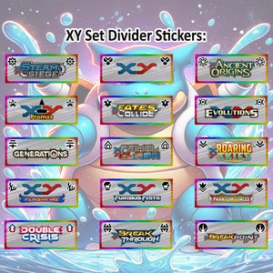 Conjunto de adesivos de vinil divisor XY