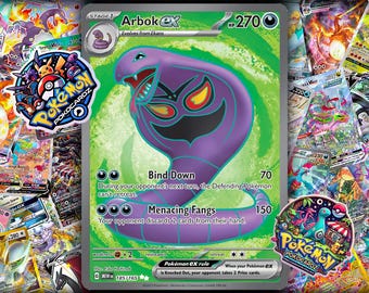 arbok ex pokemon card Arbok ex MEW 024/165 Double Rare DE NM+ main image 0