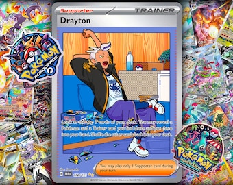 drayton pokemon card Pokémon TCG Drayton 244/191 Surging Sparks Alt Art NM – True Believers  Gaming and Collectibles main image 0