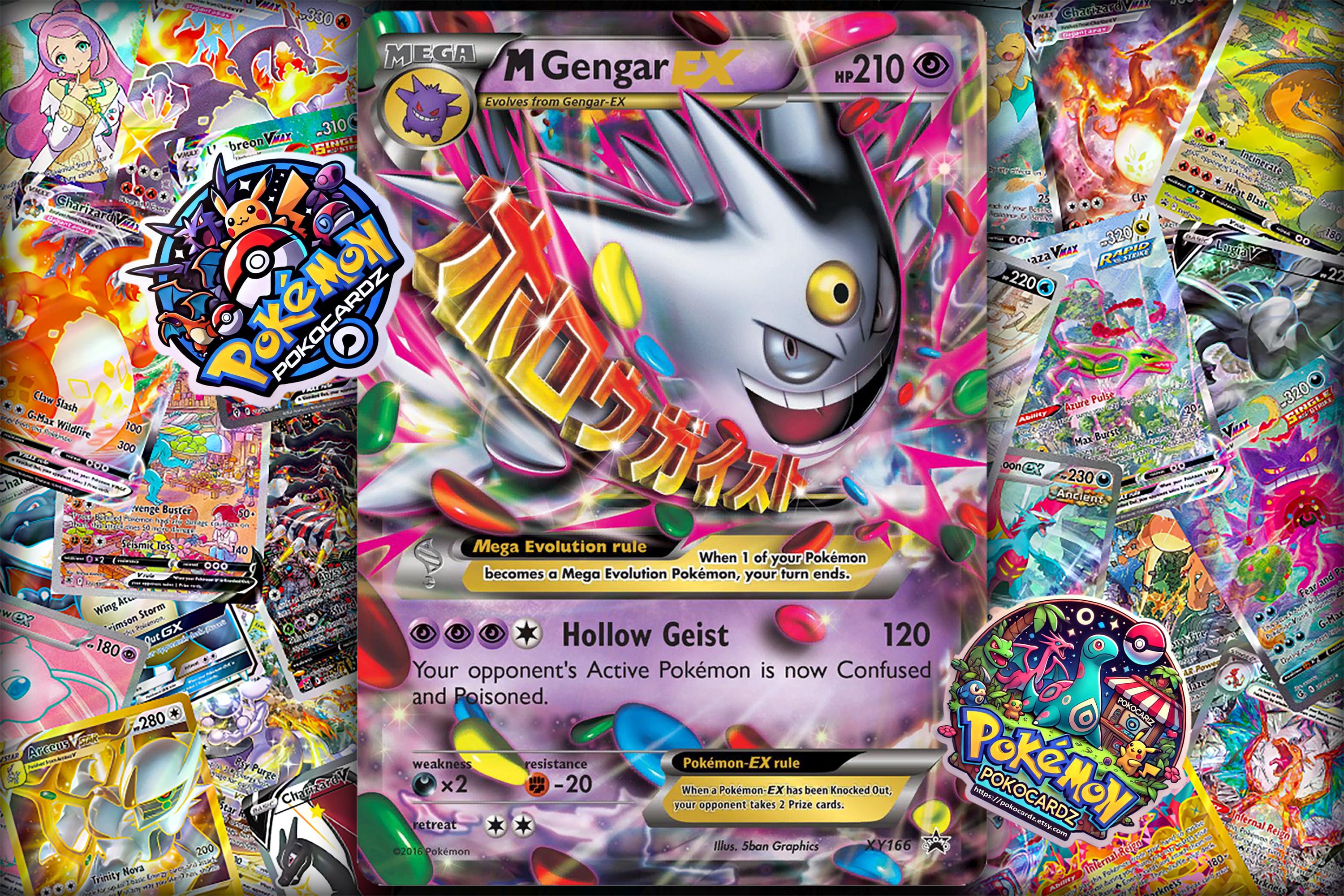 M Gengar-ex · XY Promos (XYP) #XY166 Proxy Card + Grading Slab +