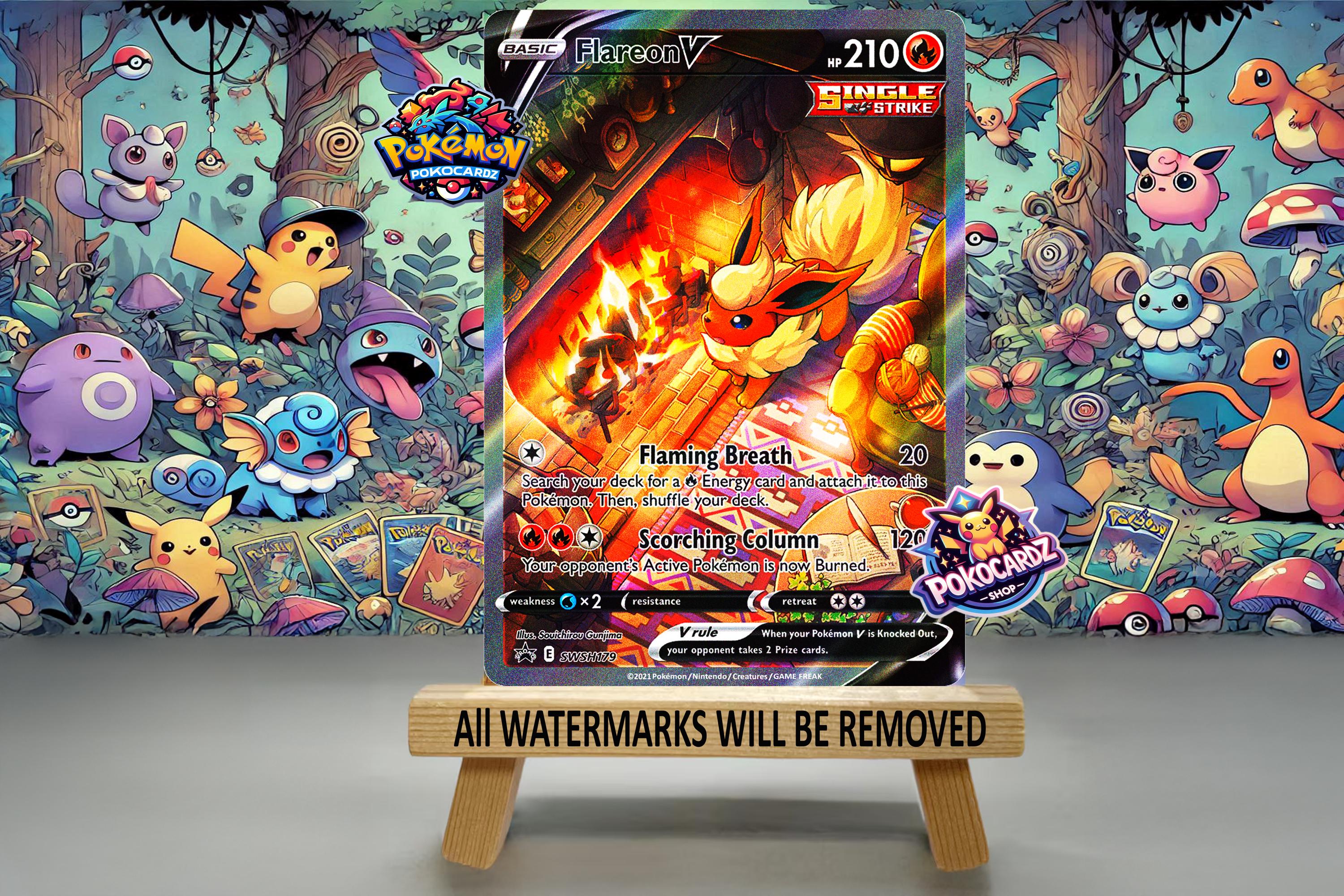Flareon V · Sword & Shield Promos #SWSH179 Proxy Card Full Holo - Etsy