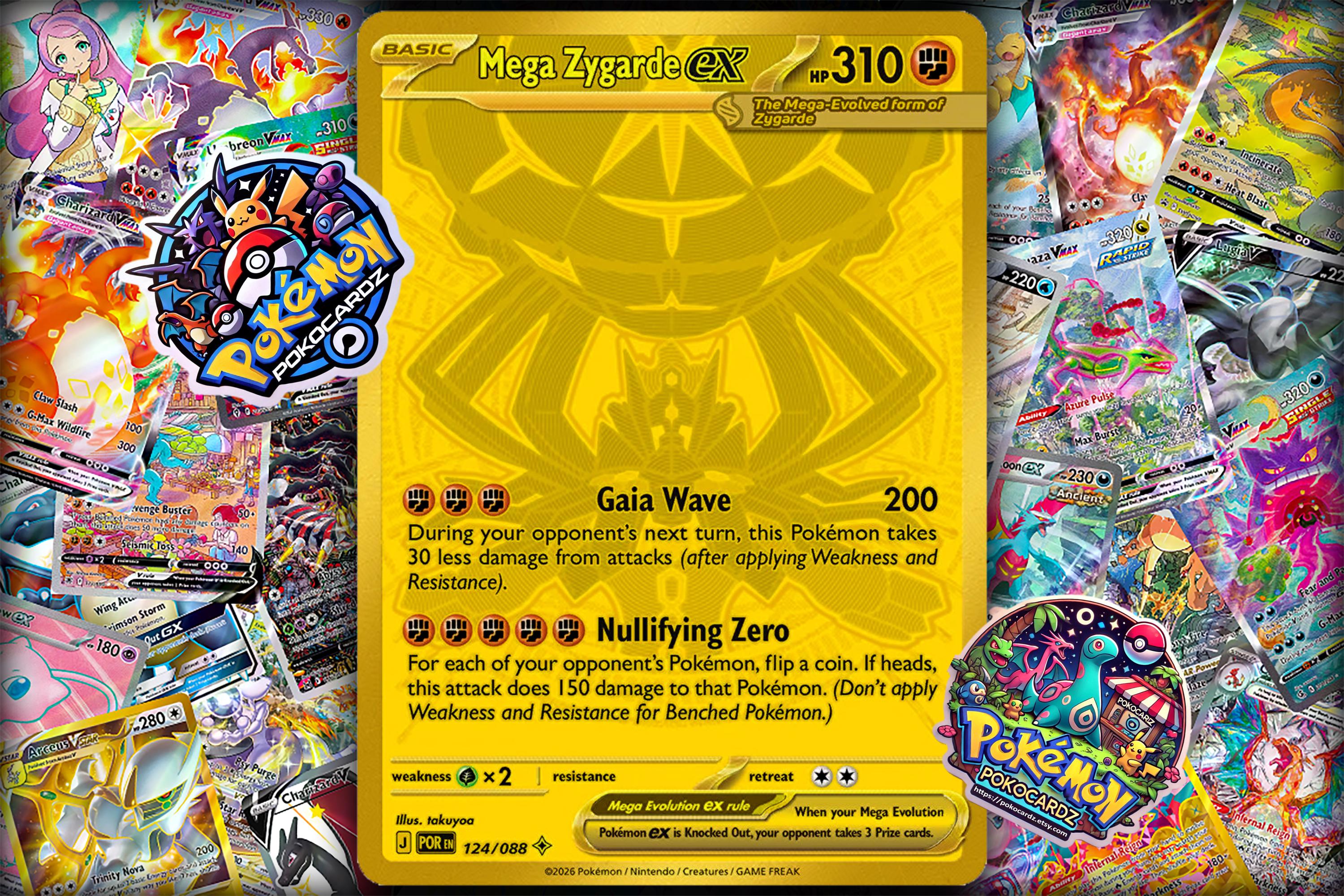 pokemon mega zygarde card POKMON TCG - ex Special Illustration Rare First partners Meowscarada ex Mega Zygarde Ex Perfect