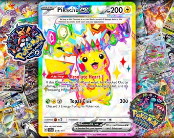 Pikachu Ex · Surging Sparks (SSP) #219 Proxy Card - Etsy