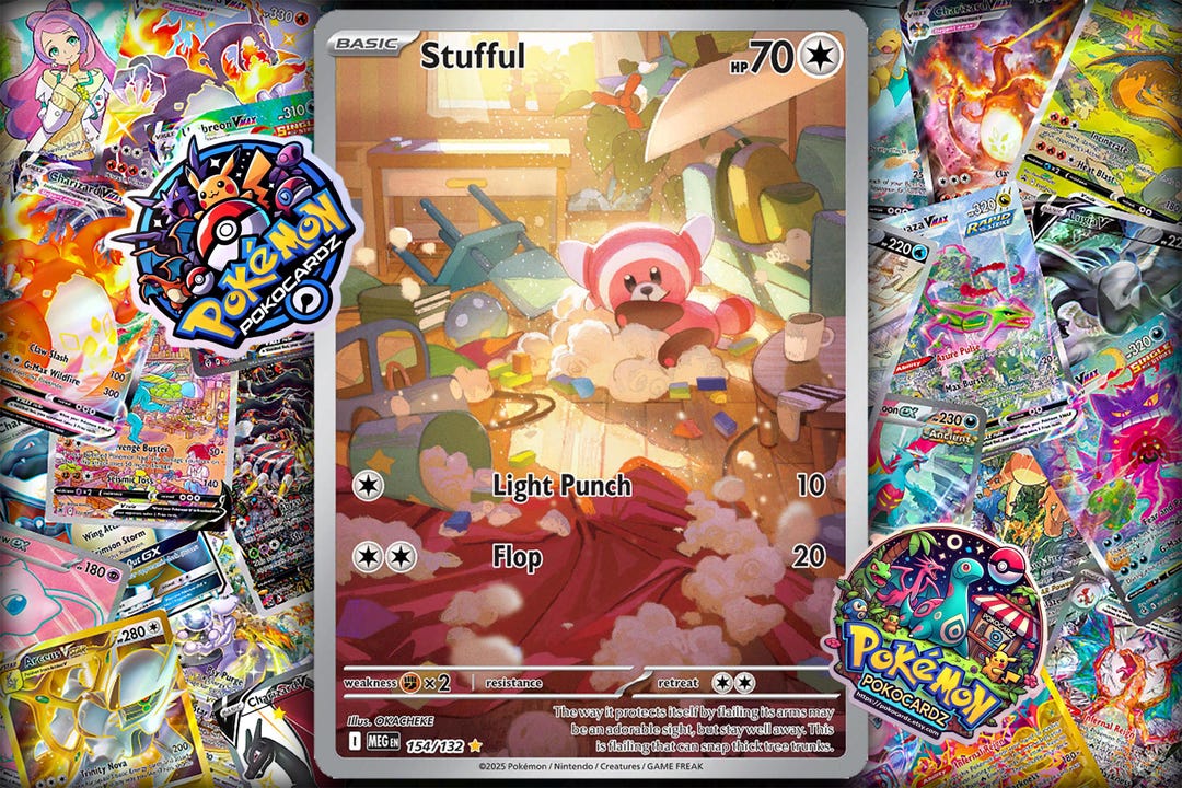 Stuffful Evolution Stufful · Mega Evolution (MEG) #154 Custom Card - Etsy