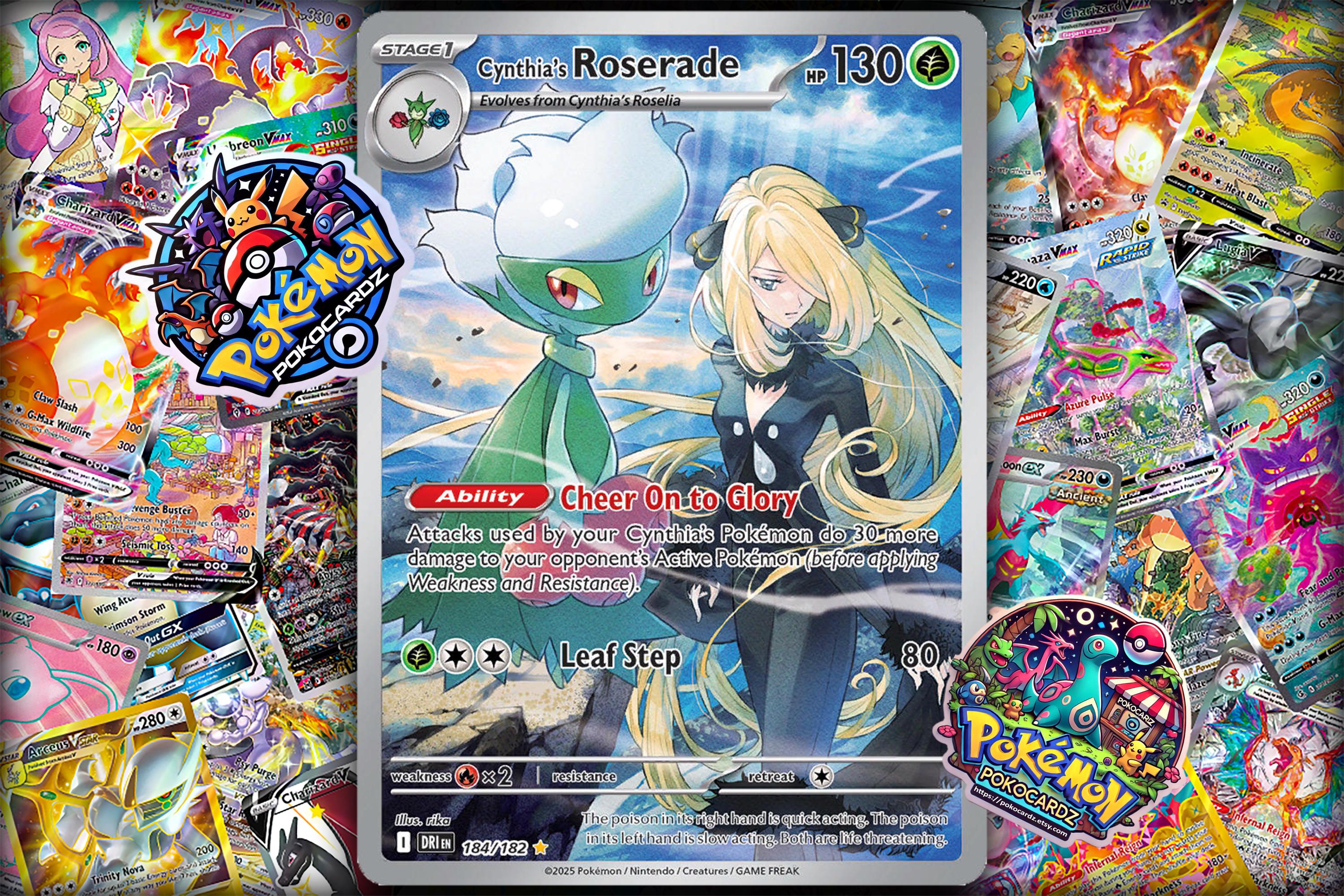 Cynthia's Roserade · Destined Rivals (DRI) #184 Proxy Card - Etsy