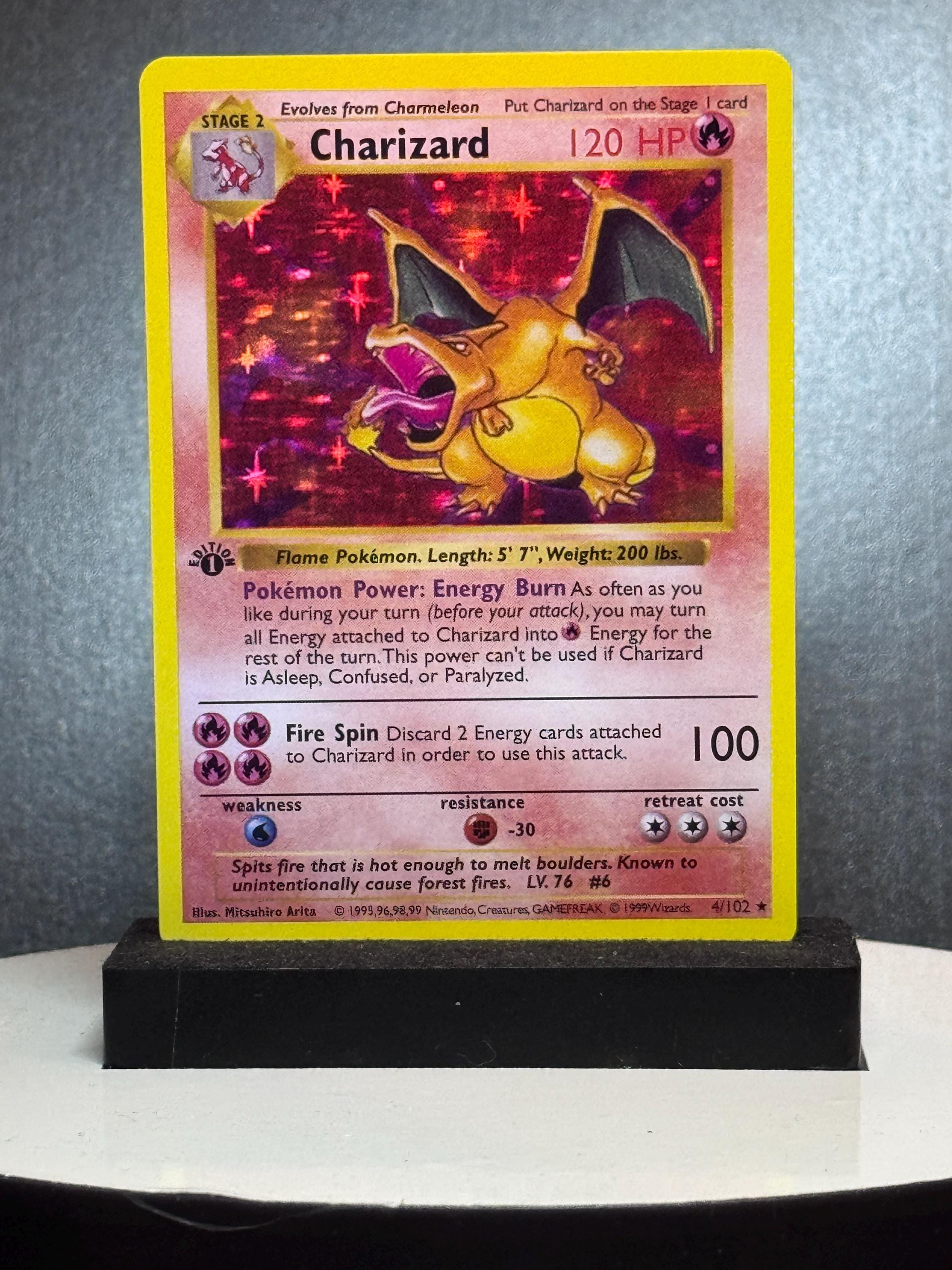 charizard stage 2 pokemon card value Amazon.com: Pokemon - Charizard (4) - Base Set 2 main image 1