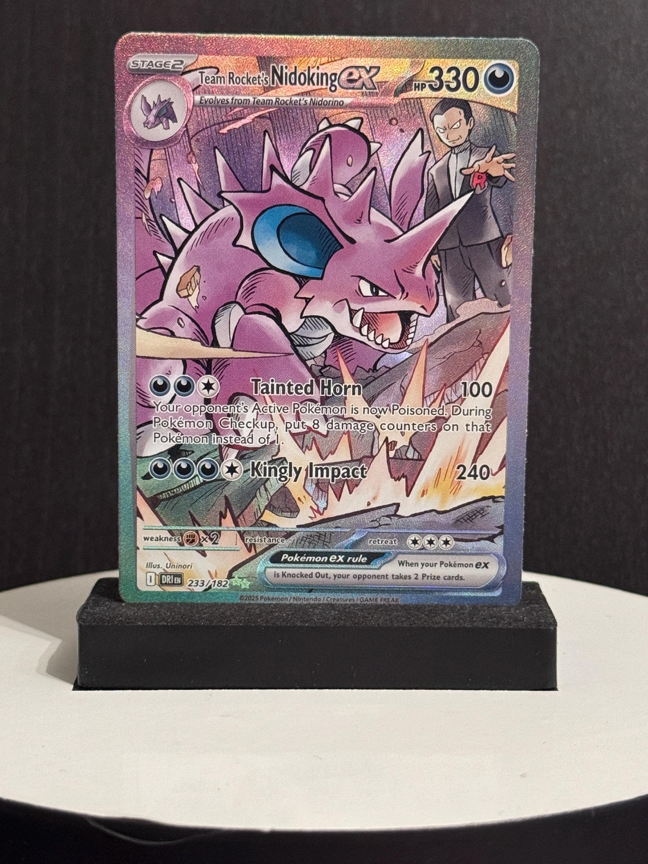 Textured  Team Rocket's Nidoking Ex  Destined Rivals (DRI) #233 Proxy Card  - Etsy