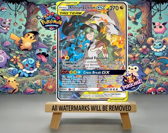 Reshiram & Zekrom-gx · Cosmic Eclipse (CEC) #222 Proxy Card - Etsy