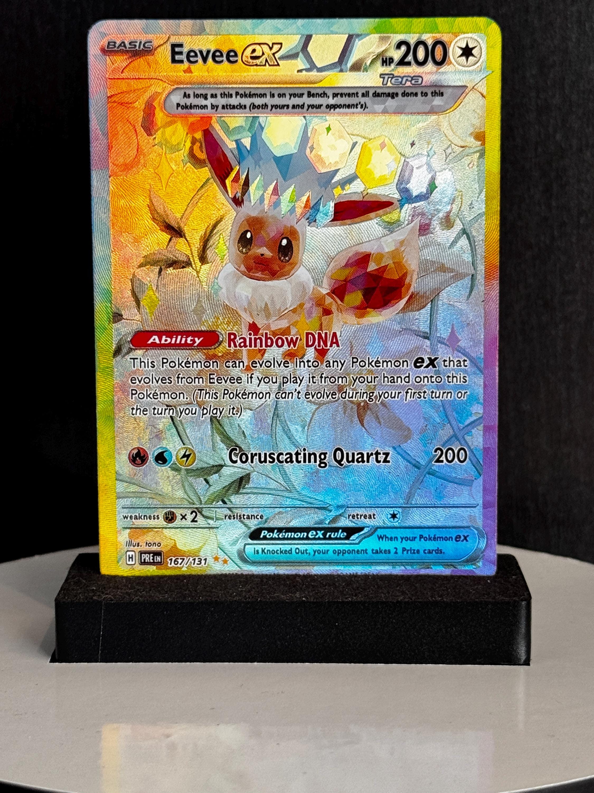 Eevee Ex · Prismatic Evolutions (PRE) #167 Custom Card - Etsy