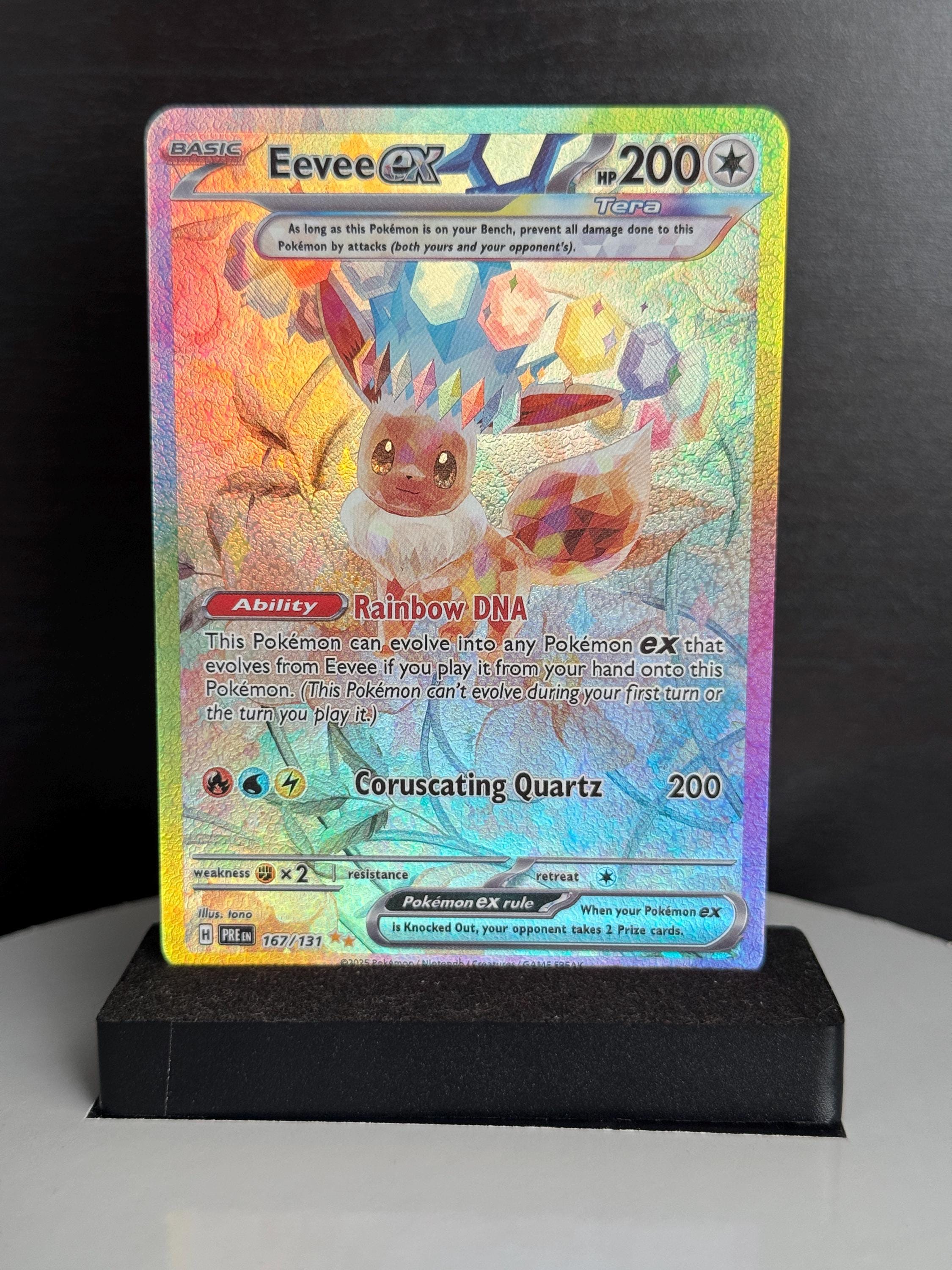 Eevee Ex · Prismatic Evolutions (PRE) #167 Custom Card - Etsy