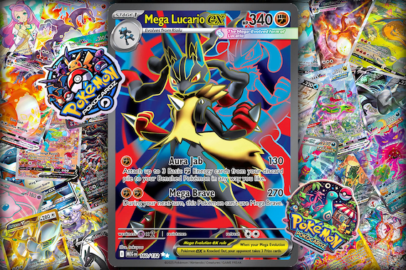 Mega Lucario Ex  Mega Evolution (MEG) #160 Custom Card - Etsy