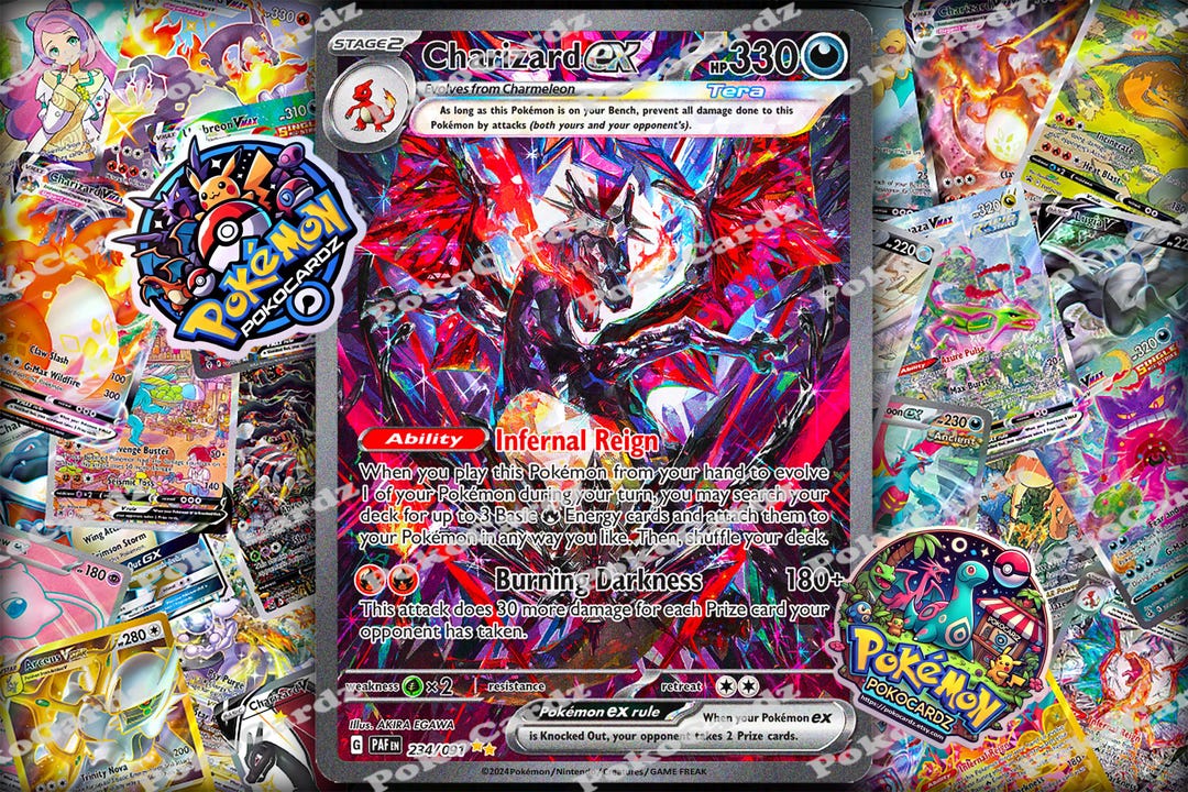 Pokémon – Charizard ex 234/091 – Paldean Fates – Ilutración especial rara – Carta individual