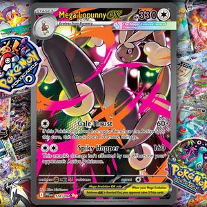 Mega Lopunny ex · Chamas Fantasmagóricas (PFL) #128 Carta Personalizada