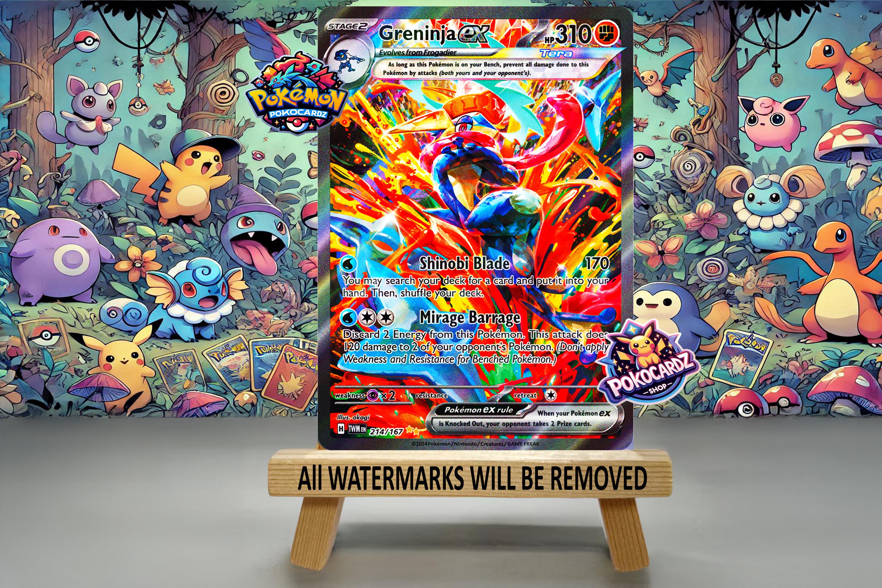 Greninja Ex · Twilight Masquerade (TWM) #214 Proxy Card Full Holo