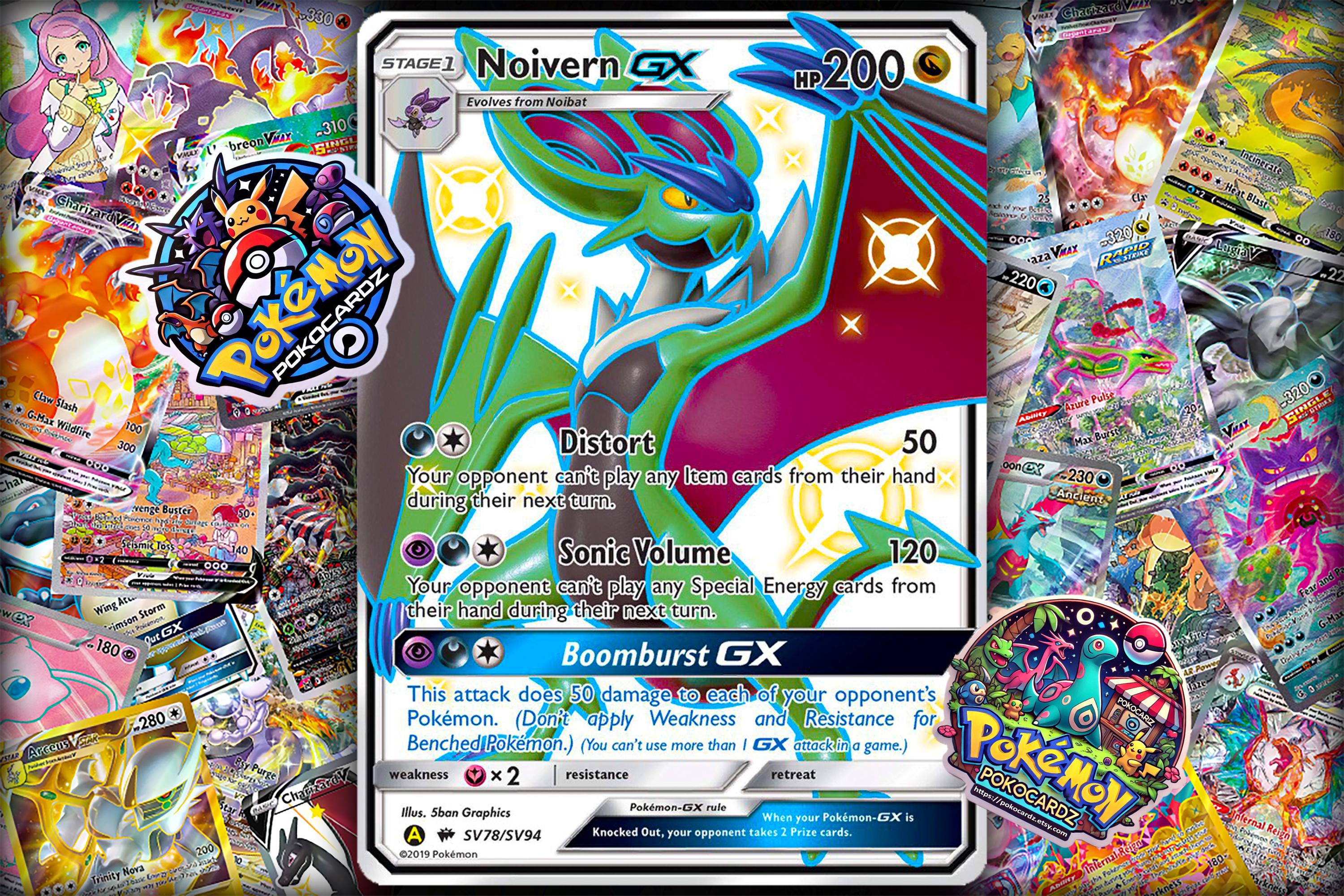 Noivern-gx  Burning Shadows (BUS) #SV78 - Shiny Vault - Proxy Card - Etsy