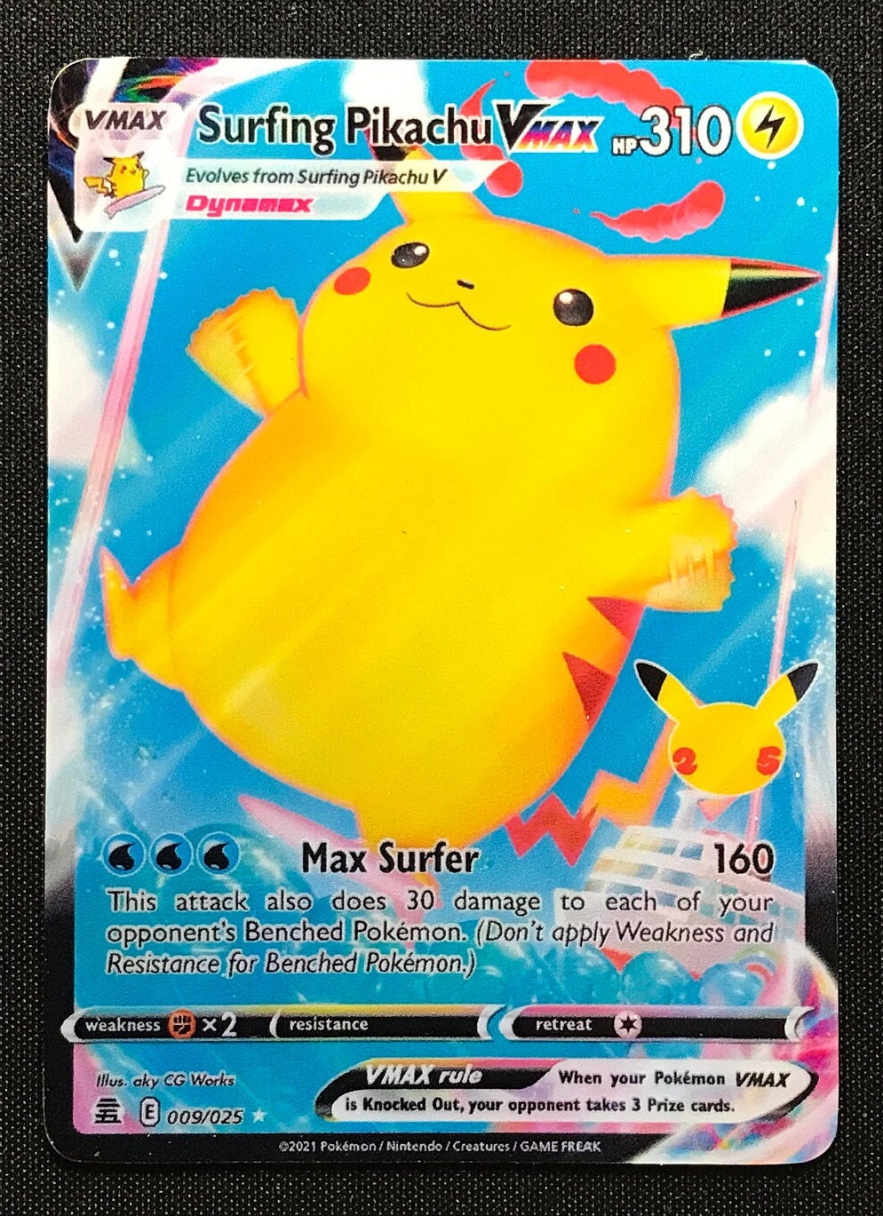 Surfing Pikachu VMAX · Celebrations (CEL) #009 Proxy Card - Etsy