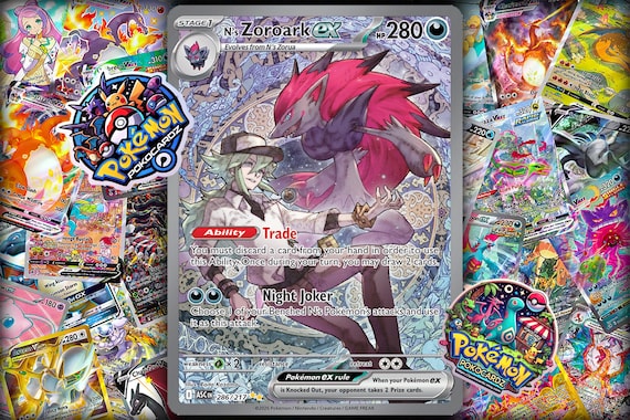 pokemon カード N's Zoroark EX Ascended Heroes (ASC) # 286 Custom Card - Etsy