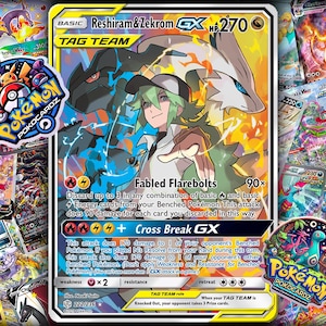 Reshiram & Zekrom-Gx · Cosmic Eclipse (CEC) #222 Proxy Karte