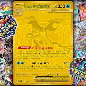 golden greninja pokemon card What do you mean I pulled a gold from Chaos Rising?! @papajoeyscollectibles hooked me up with some booster boxes before the release and I'm getting some crazy pulls like hello?! put 6 damage counters on 1 of your opponents Pokemon Greninja Gold Card! : r/PokeInvesting
