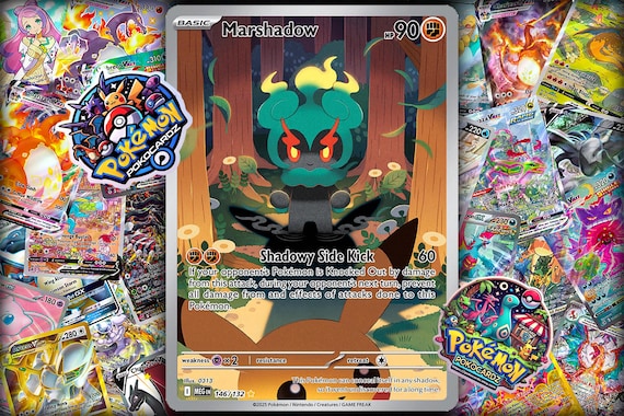 Marshadow Mega Evolution (MEG) #146 Custom Card - Etsy Marshadow Mega Evolution (MEG) #146 Custom Card - Etsy