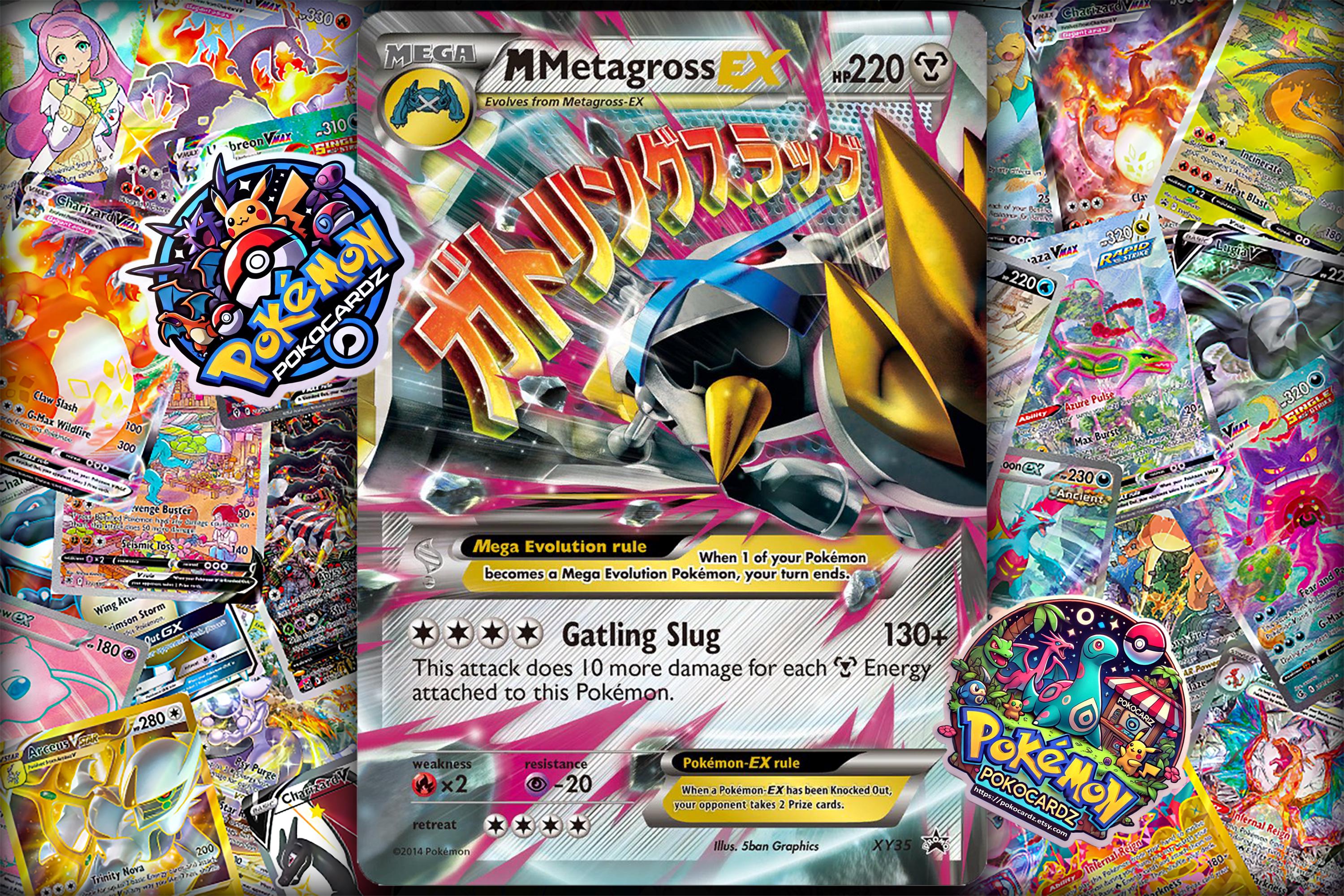 M Metagross-ex  XY Promos (XYP) #XY35 Proxy Card - Etsy