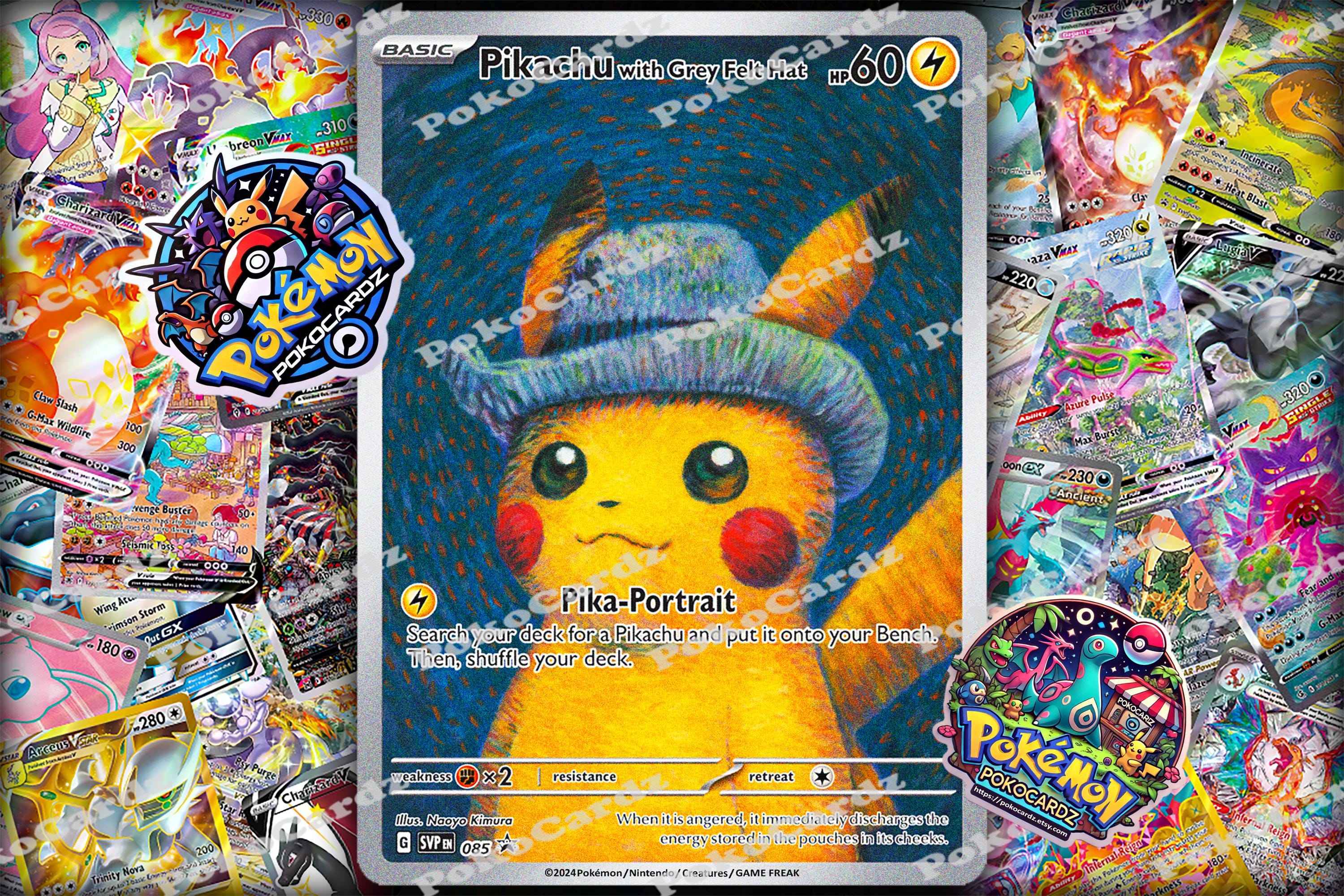 Pikachu grey felt hat - Etsy 日本