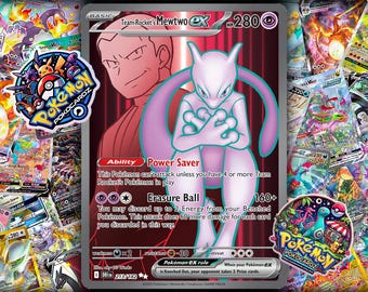 Mewtwo ex van Team Rocket · Destined Rivals (DRI) #213 proxykaart