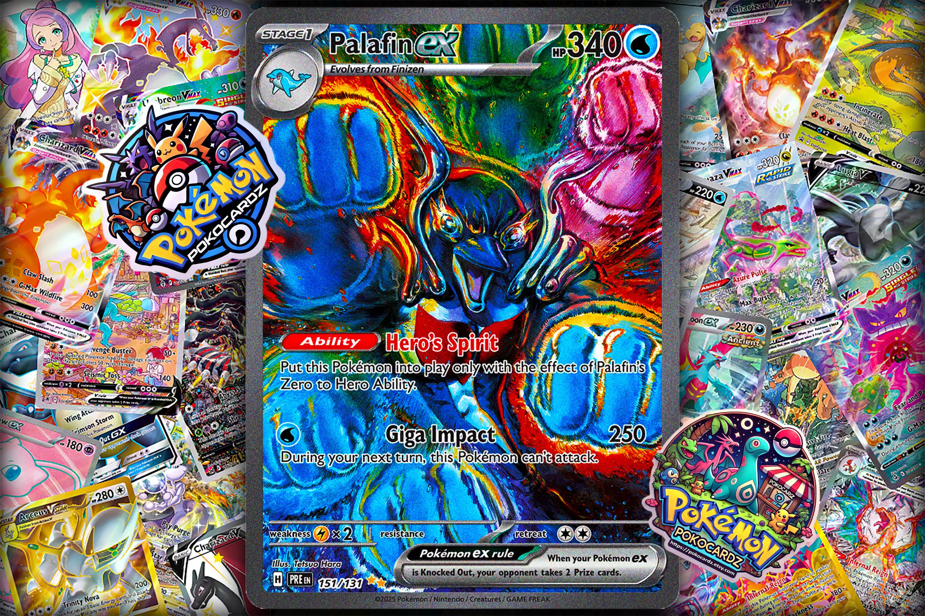Palafin Ex · Prismatic Evolutions (PRE) #151 Proxy Card - Etsy