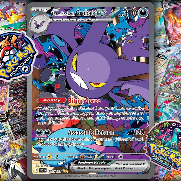 Crobat de la Team Rocket, ex · Destined Rivals (DRI) n° 234, carte de procuration
