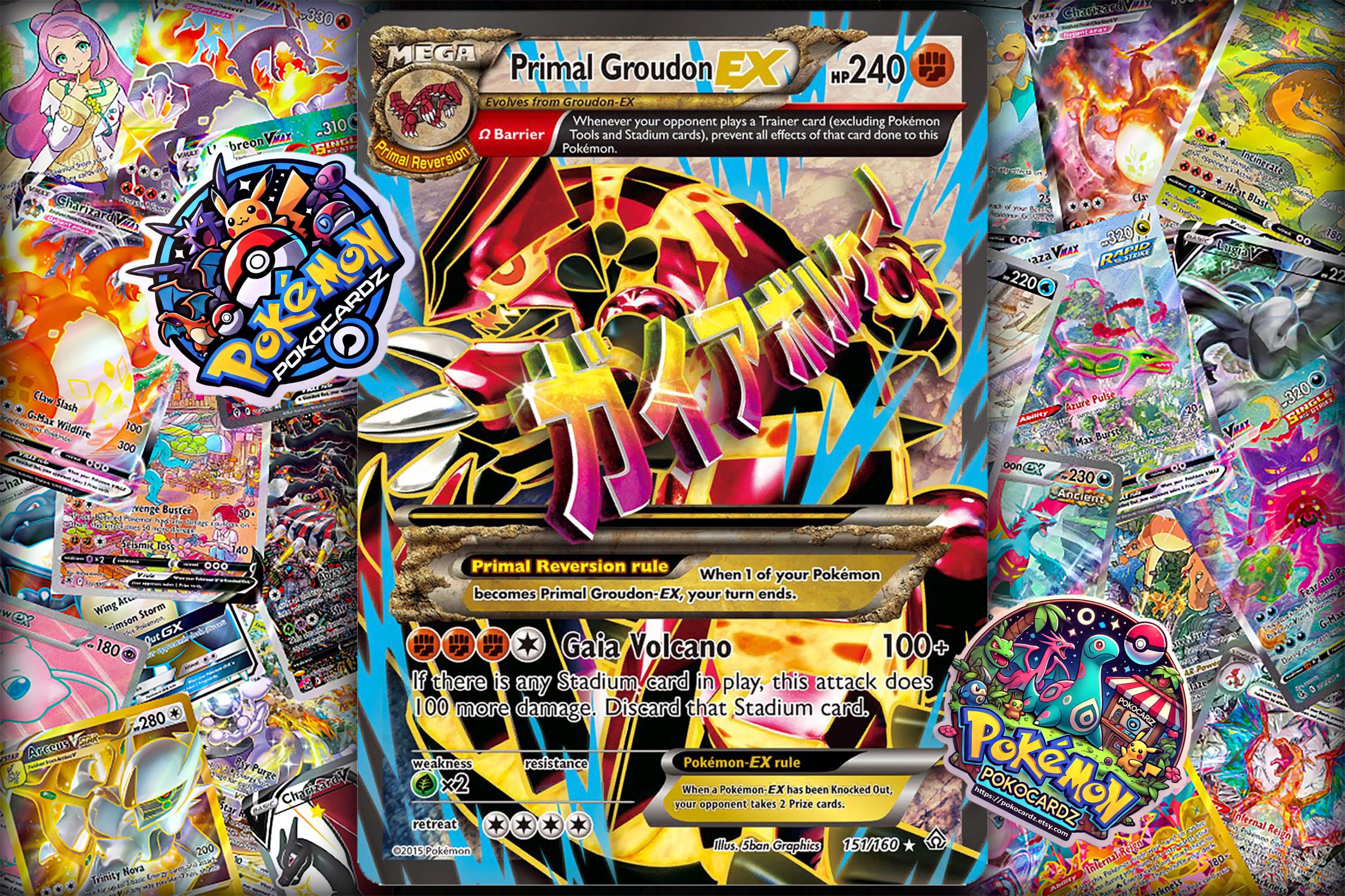 groudon pokemon card full art Voggt this card is the perfect way to showcase your collection. Primal Groudon-ex  Primal Clash