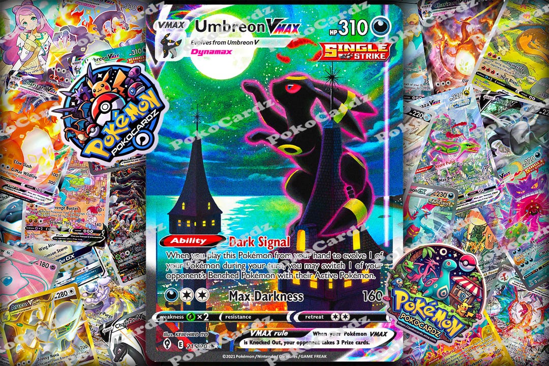 Umbreon VMAX · Evolving Skies (EVS) #215 Proxy Card - Etsy