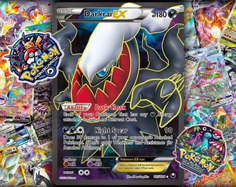 Custom Darkrai EX Immersive Full Art Card - Space-time Smackdown Expansion  | Physical Pokmon TCG Pocket Holofoil Art for Collectors, Gifts - Etsy