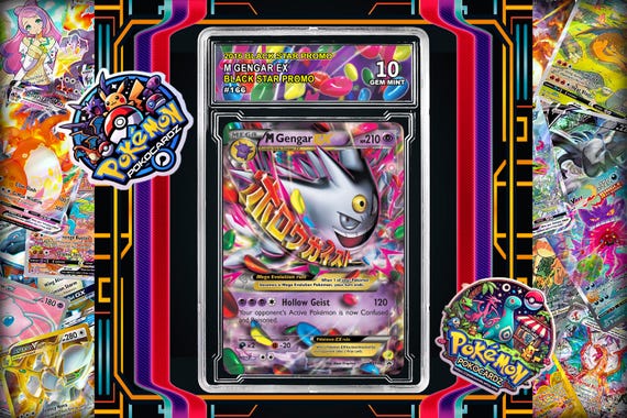 M Gengar-ex · XY Promos (XYP) #XY166 Proxy Card + Grading Slab +